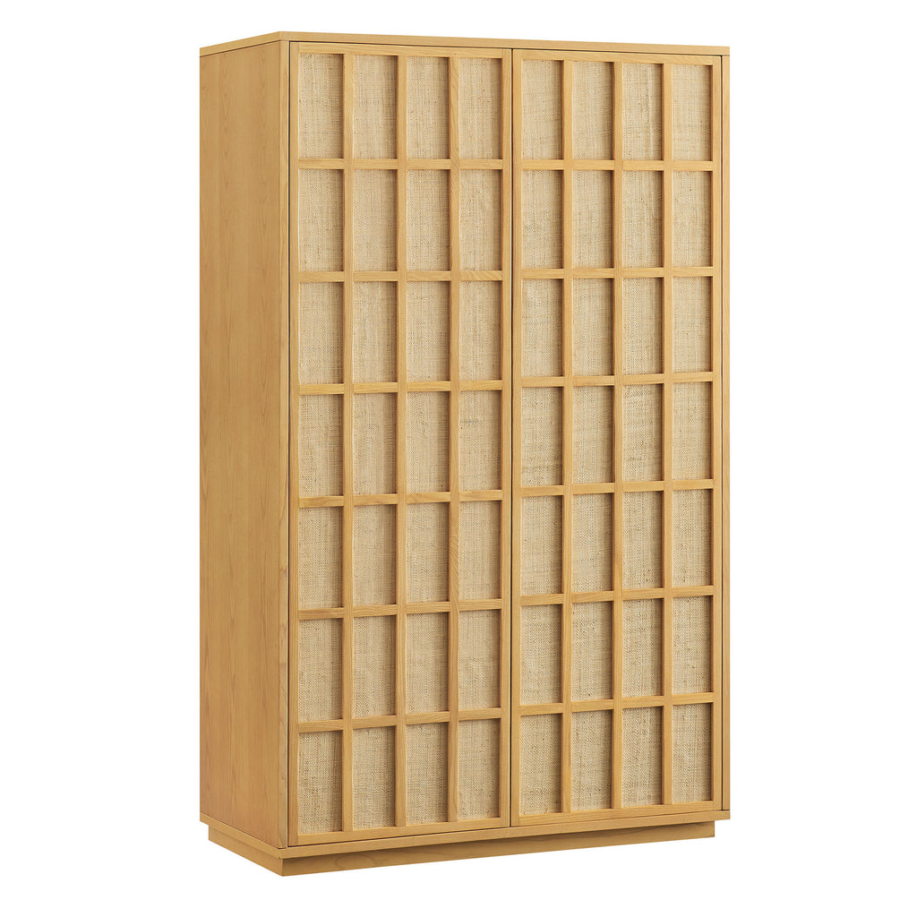 Aiko 64 Inch Tall Japandi Storage Cabinet by Furniture for America