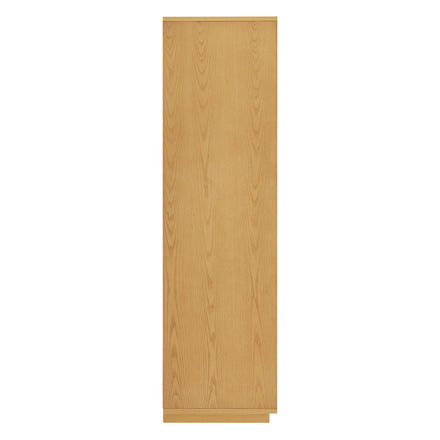 Aiko 64 Inch Tall Japandi Storage Cabinet in Light Oak