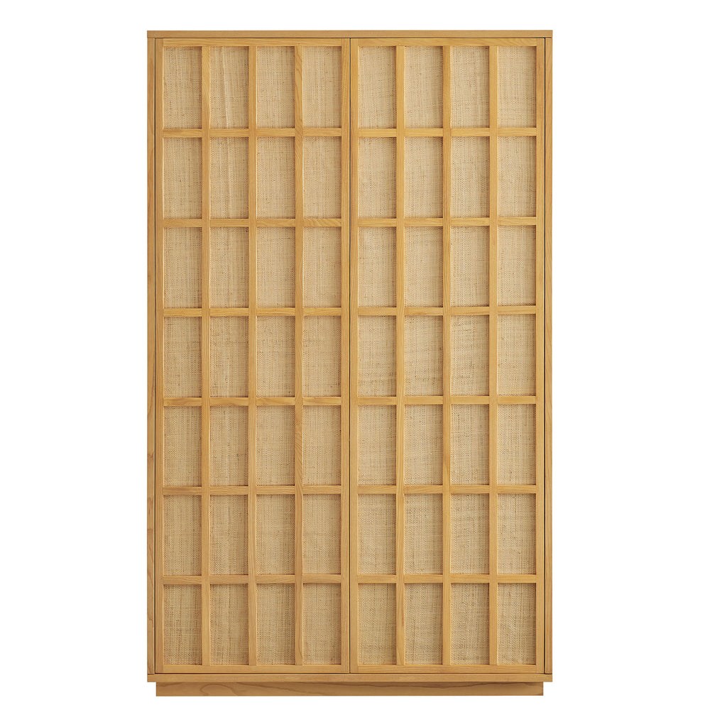 Aiko 64 Inch Tall Japandi Storage Cabinet by Furniture for America