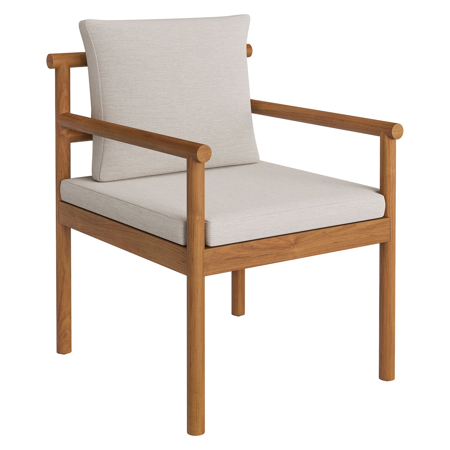 Eleni Outdoor Patio Teak Wood Rope Dining Chair by Furniture for America