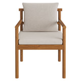Lyric Outdoor Patio Teak Wood Rope Dining Chair in Natural Sail