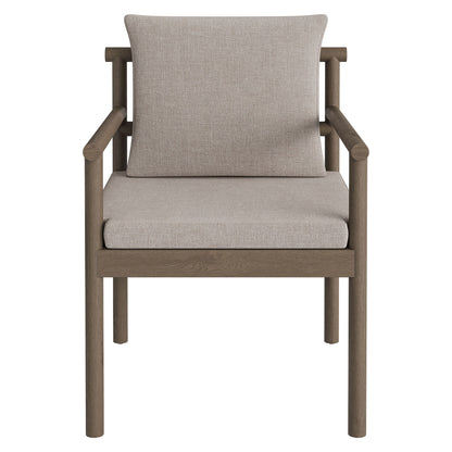 Eleni Outdoor Patio Teak Wood Rope Dining Chair by Furniture for America
