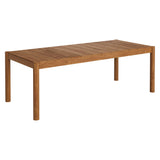 Lyric 7 Piece Outdoor Patio Teak Wood Dining Set in Natural Sail