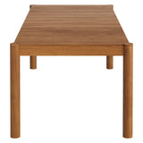 Lyric 89-Inch Outdoor Patio Teak Wood Dining Table in Natural