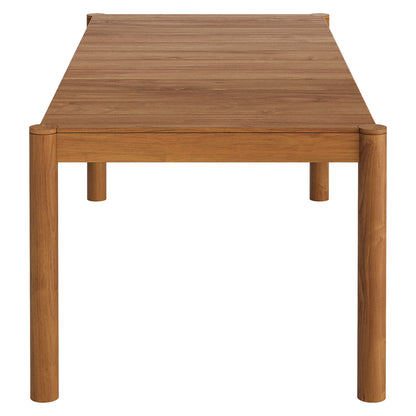Eleni 89-Inch Outdoor Patio Teak Wood Dining Table by Furniture for America