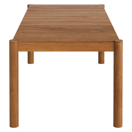Eleni 89-Inch Outdoor Patio Teak Wood Dining Table in Natural