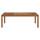 Lyric 89-Inch Outdoor Patio Teak Wood Dining Table in Natural