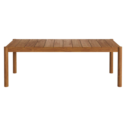 Eleni 89-Inch Outdoor Patio Teak Wood Dining Table in Natural