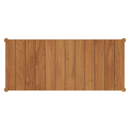 Eleni 89-Inch Outdoor Patio Teak Wood Dining Table in Natural