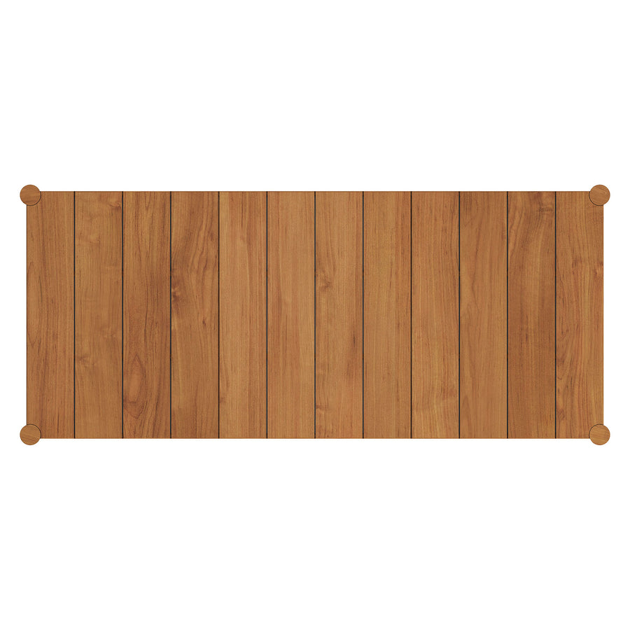 Lyric 89-Inch Outdoor Patio Teak Wood Dining Table in Natural