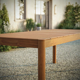 Lyric 89-Inch Outdoor Patio Teak Wood Dining Table in Natural
