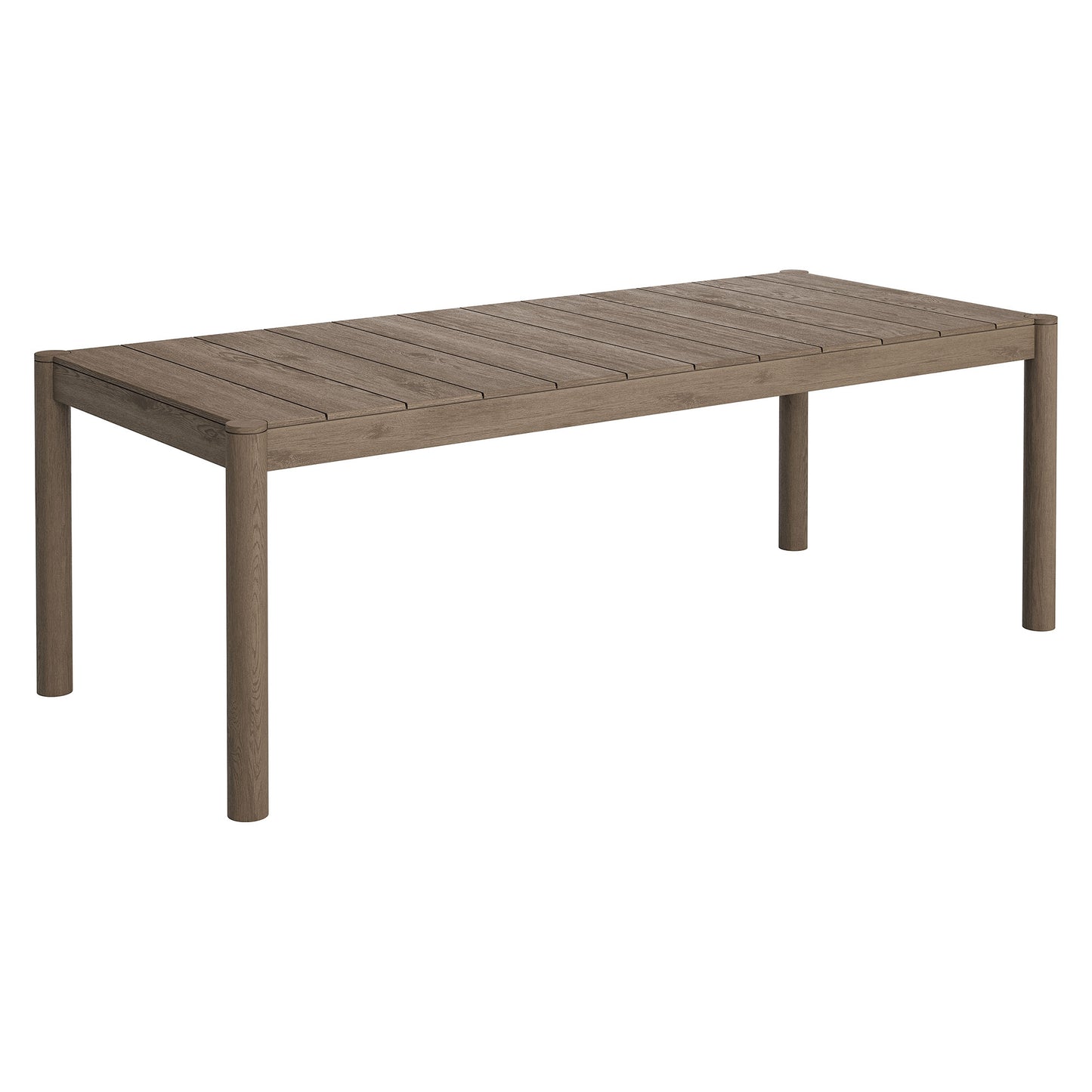 Lyric 7 Piece Outdoor Patio Teak Wood Dining Set in Weathered Gray Flint