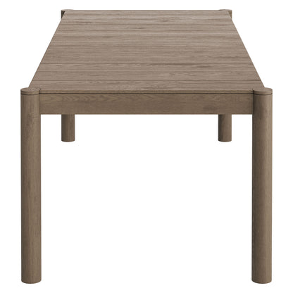 Eleni 89-Inch Outdoor Patio Teak Wood Dining Table by Furniture for America