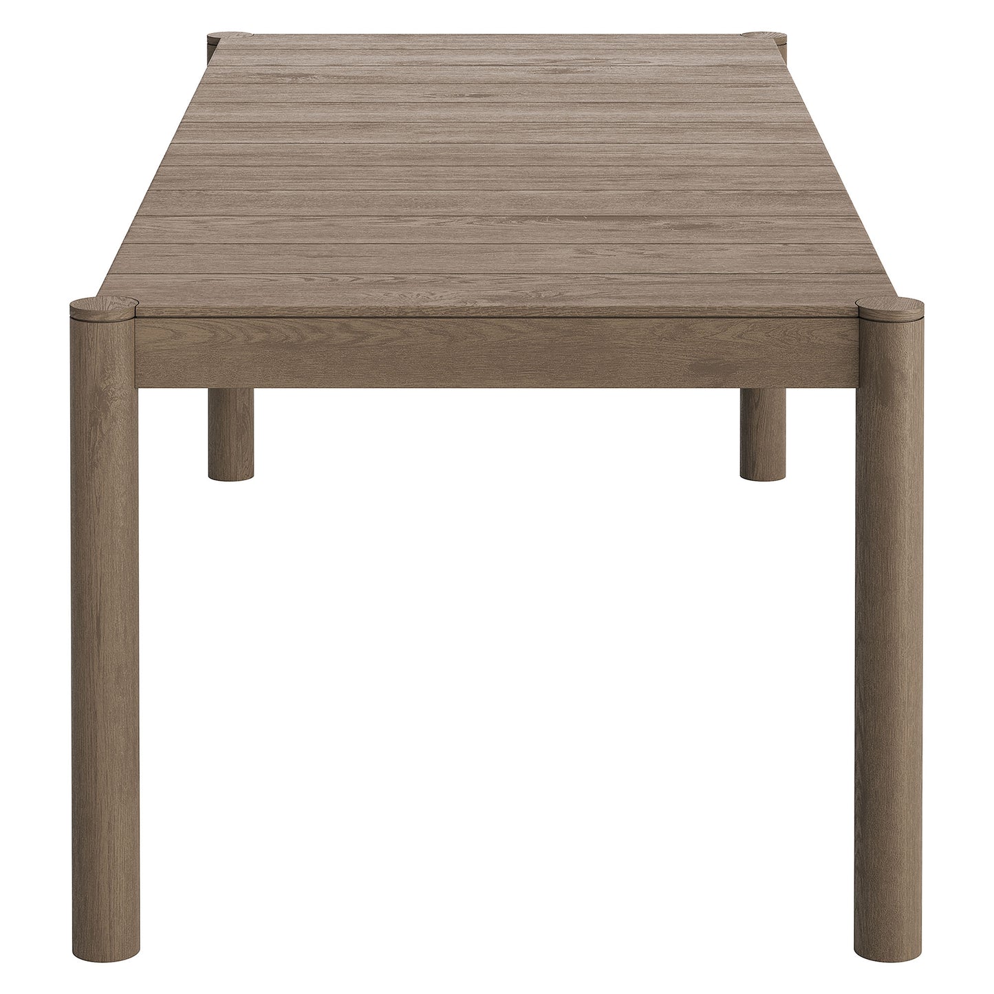 Lyric 7 Piece Outdoor Patio Teak Wood Dining Set in Weathered Gray Flint