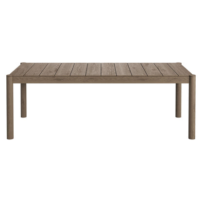 Eleni 89-Inch Outdoor Patio Teak Wood Dining Table by Furniture for America