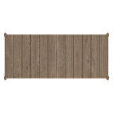 Lyric 89-Inch Outdoor Patio Teak Wood Dining Table in Weathered Gray