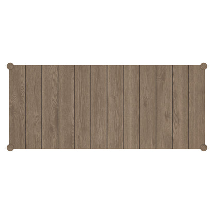 Eleni 89-Inch Outdoor Patio Teak Wood Dining Table by Furniture for America