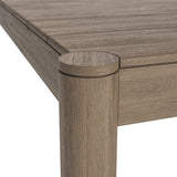 Lyric 89-Inch Outdoor Patio Teak Wood Dining Table in Weathered Gray