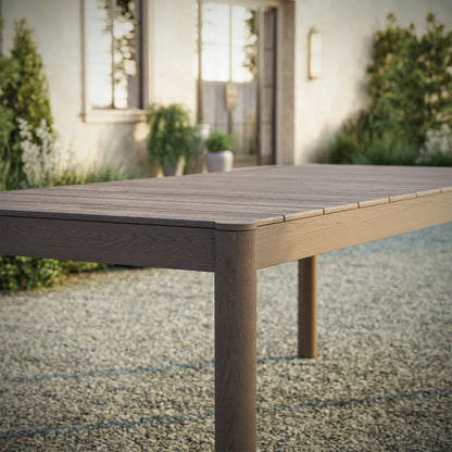 Eleni 89-Inch Outdoor Patio Teak Wood Dining Table by Furniture for America