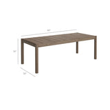 Lyric 7 Piece Outdoor Patio Teak Wood Dining Set in Weathered Gray Flint