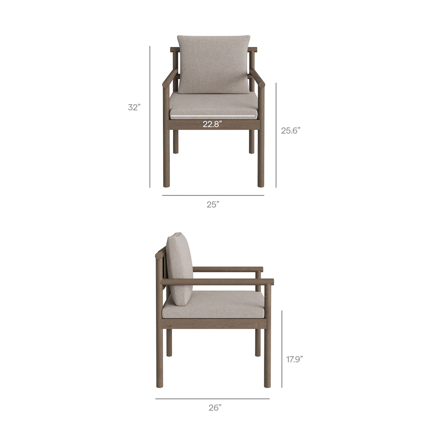 Eleni 7 Piece Outdoor Patio Teak Wood Dining Set by Furniture for America