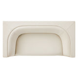 Drift 67" Curved Back Performance Velvet Loveseat in Alabaster