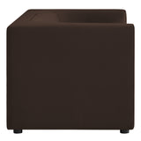 Drift 67" Curved Back Performance Velvet Loveseat in Chocolate Brown