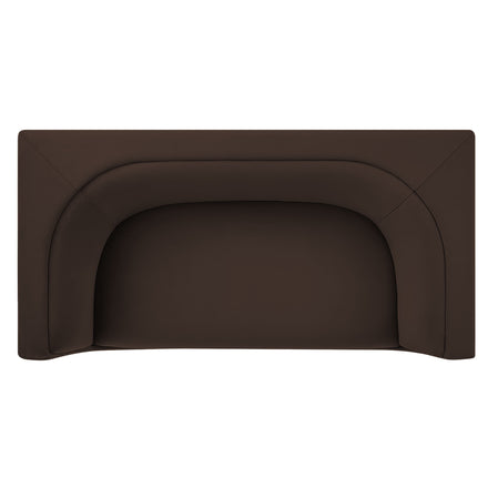 Hilda 67" Curved Back Performance Velvet Loveseat in Chocolate Brown