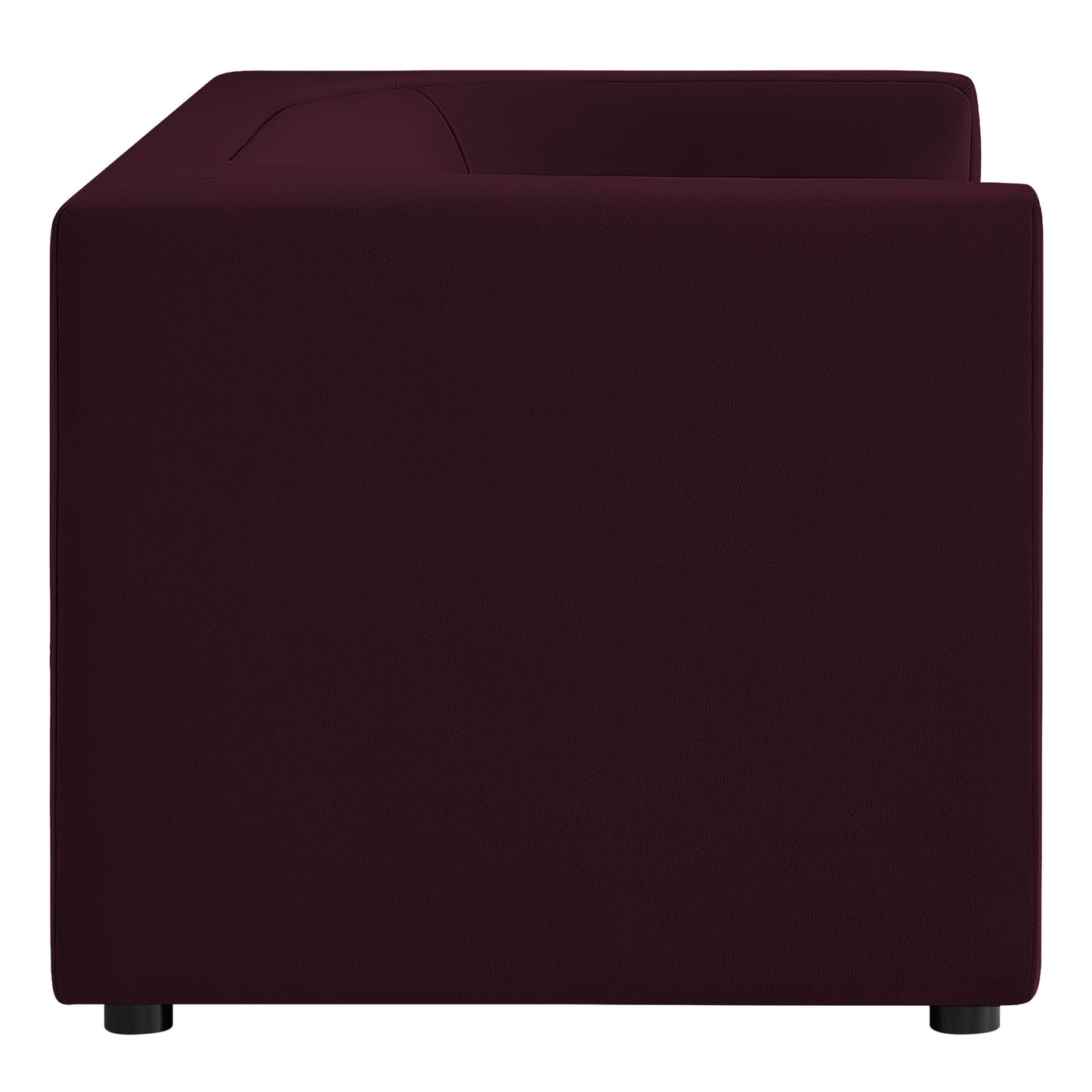 Drift 67" Curved Back Performance Velvet Loveseat in Mulberry
