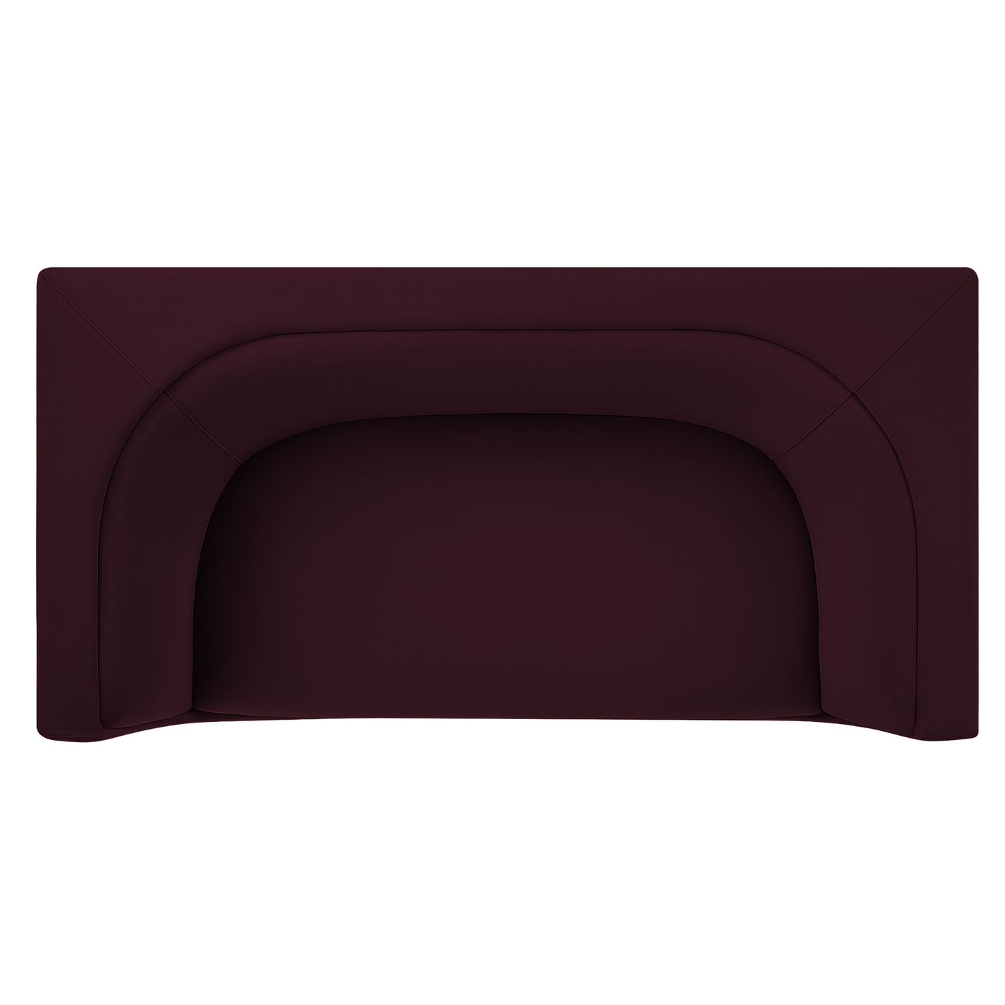 Drift 67" Curved Back Performance Velvet Loveseat in Mulberry