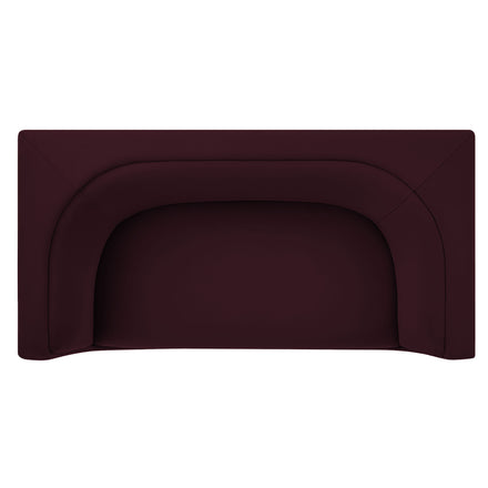 Hilda 67" Curved Back Performance Velvet Loveseat in Mulberry