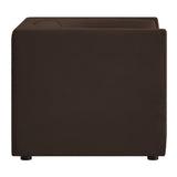 Drift Curved Back Performance Velvet Armchair in Chocolate Brown