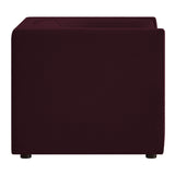 Drift Curved Back Performance Velvet Armchair in Mulberry