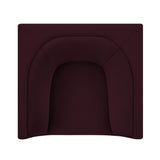 Drift Curved Back Performance Velvet Armchair in Mulberry