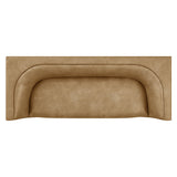 Drift 86" Curved Back Vegan Leather Sofa in Toast