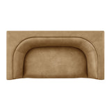 Drift 67" Curved Back Vegan Leather Loveseat in Toast