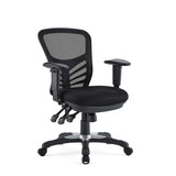 Raffia Mesh Office Chair in Black