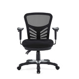 Raffia Mesh Office Chair in Black