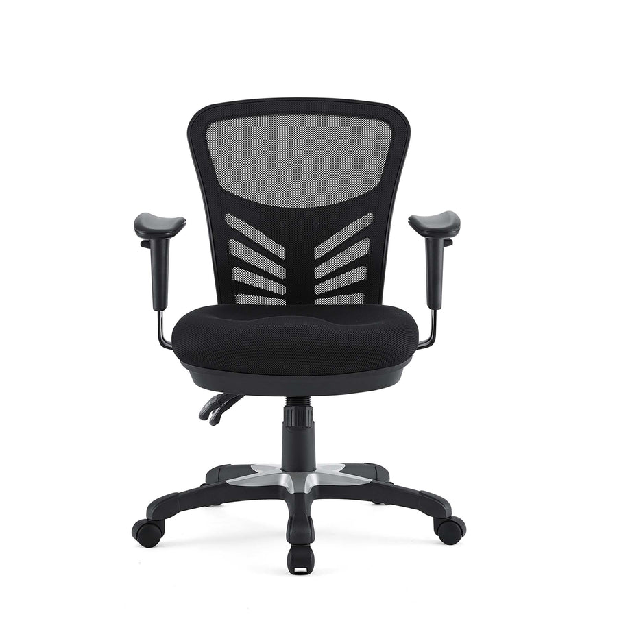 Raffia Mesh Office Chair in Black