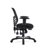 Raffia Mesh Office Chair in Black