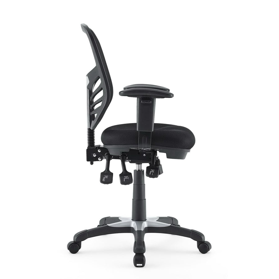 Raffia Mesh Office Chair in Black