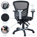 Raffia Mesh Office Chair in Black