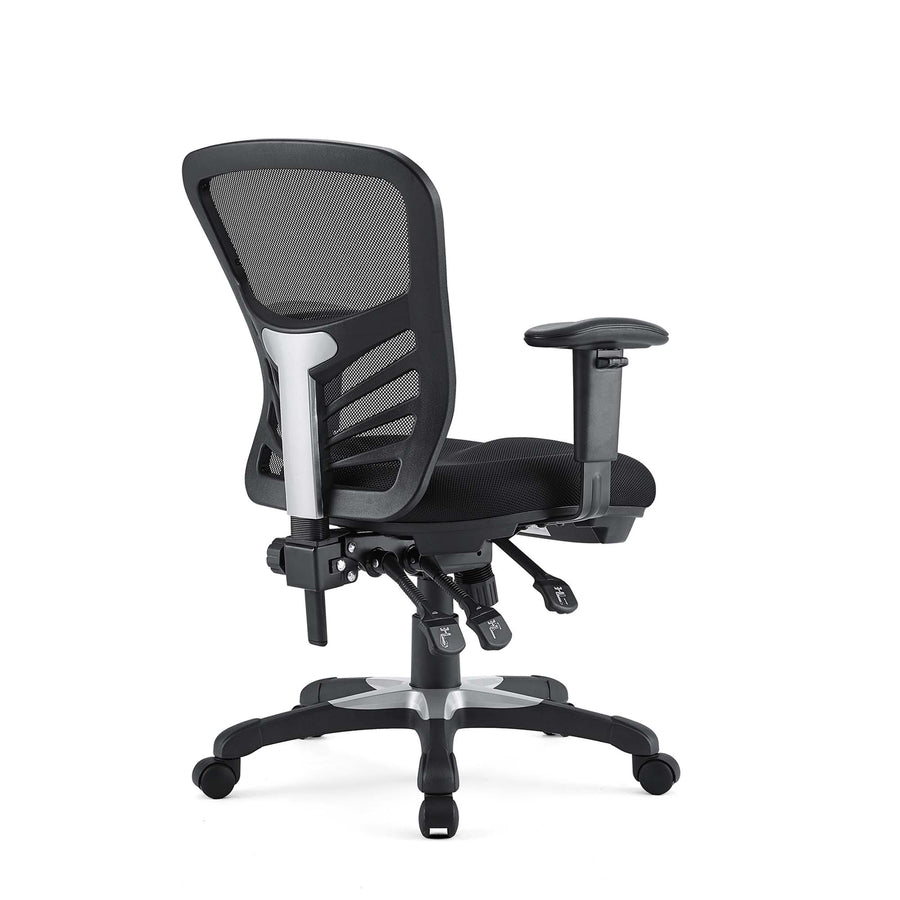 Raffia Mesh Office Chair in Black