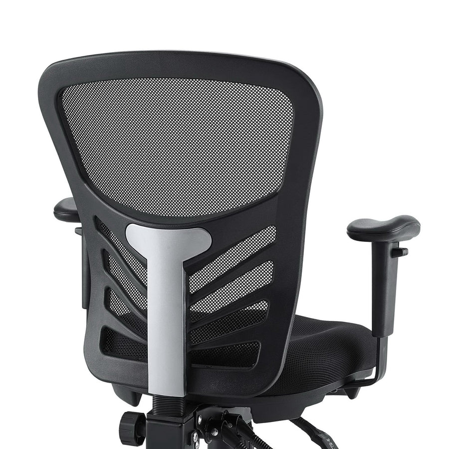 Raffia Mesh Office Chair in Black