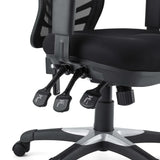 Raffia Mesh Office Chair in Black