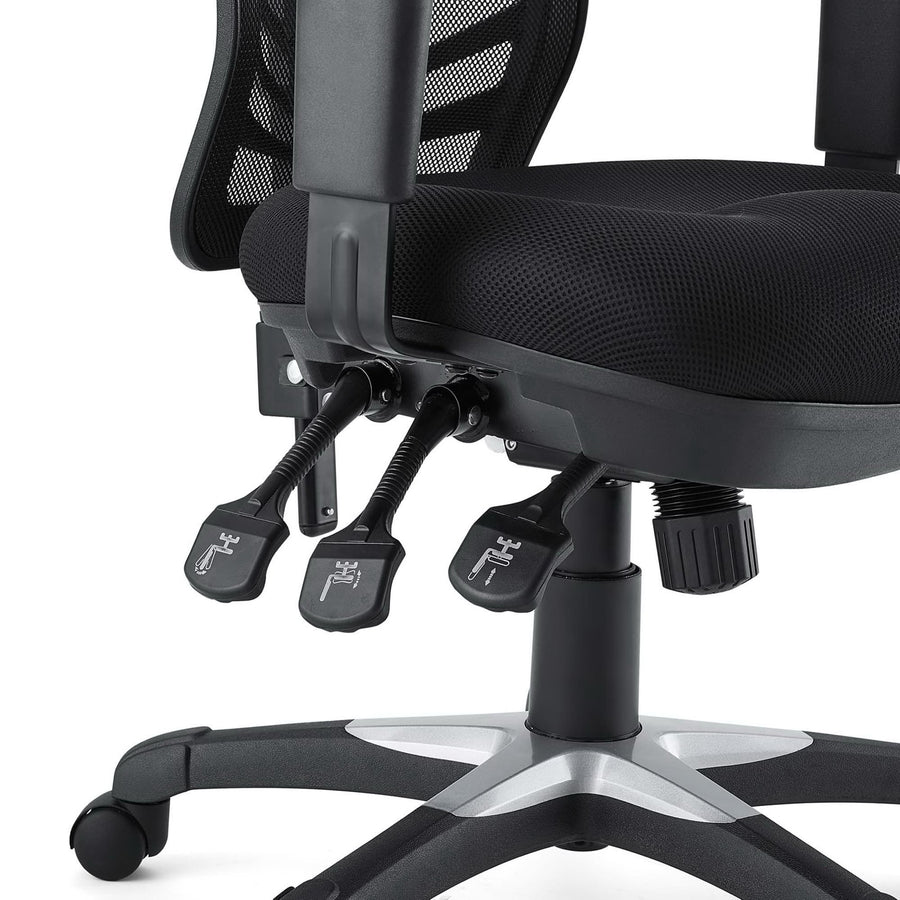 Raffia Mesh Office Chair in Black