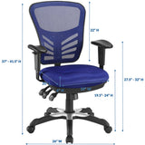 Raffia Mesh Office Chair in Blue