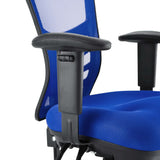 Raffia Mesh Office Chair in Blue