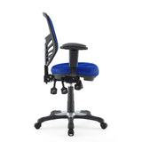 Raffia Mesh Office Chair in Blue