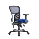 Raffia Mesh Office Chair in Blue
